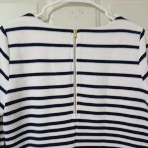 Lilly Pulitzer Womens Striped Navy & White Dress With Gold Button Details Size M - Picture 5 of 11